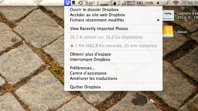 Dropbox import automatique